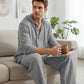👕 60% OFF! 👖Men's Hooded Casual Loose Top & Pants 2-Piece Set🍂