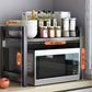 🎉 2026 Sale — Over 33,700 Sold!🍳 Expandable Microwave Rack Adjustable Kitchen Storage Shelf With Hooks ✨