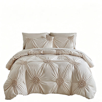 🛏️ 50% OFF!☁️Elegant Pinch Pleat Duvet Cover Set