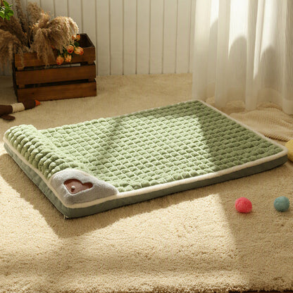 Premium Plush Pet Sleeping Mat – Ultra-Soft Thick Dog Crate Pad with Non-Slip Base