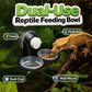 🦎 Double Reptile Feeding Ledge with Bowls – Secure Suction Hold & Removable Cups
