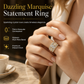 💍 LIMITED-TIME 50% OFF! Plated Cubic Zirconia Engagement Ring, Marquise Cut Fashion Jewelry