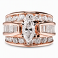 💍 LIMITED-TIME 50% OFF! Plated Cubic Zirconia Engagement Ring, Marquise Cut Fashion Jewelry