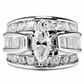 💍 LIMITED-TIME 50% OFF! Plated Cubic Zirconia Engagement Ring, Marquise Cut Fashion Jewelry