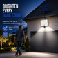 ☀️🎛️Split-Panel Solar Wall Light |Motion-Activated Lighting for Garages and Driveways