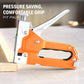 ⏳Time-Limited Special⏰Manual Staple Nail Gun: 3-in-1, Alloy Steel, Adjustable Pressure, with 600pcs Nails, Shockproof