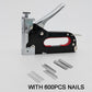 ⏳Time-Limited Special⏰Manual Staple Nail Gun: 3-in-1, Alloy Steel, Adjustable Pressure, with 600pcs Nails, Shockproof