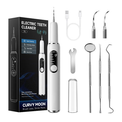 📢📢40% OFF !! ⏰Portable Ultrasonic Teeth Cleaner and Tartar Remover Set