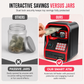 📢📢40% OFF !! ⏰Kids Electronic ATM Piggy Bank Toy with Password Lock Simulated Fingerprint Sensor Card Insertion and Auto Scroll Money Saving Box