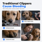 Electric Pet Nail Grinder with Dual LED Lights Grooming Trimmer for Dogs and Cats