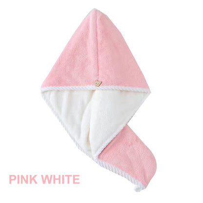 Gift Choice - Double Thickened Quick Dry Hair Drying Cap with Button